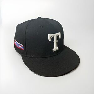 Texas Rangers MLB Authentic Collection New Era 59FIFTY Fitted Cap Black‎ 7 1/4